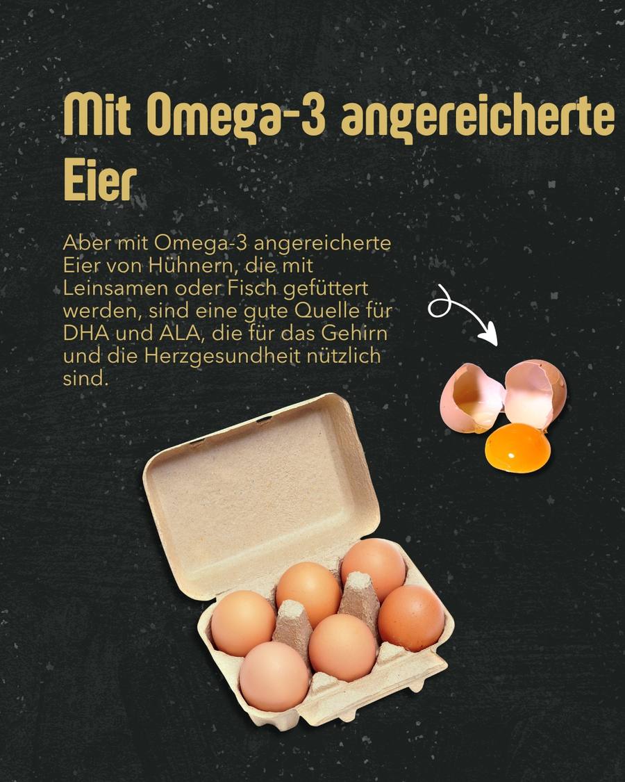 Œufs enrichis en oméga-3 (DHA et ALA)